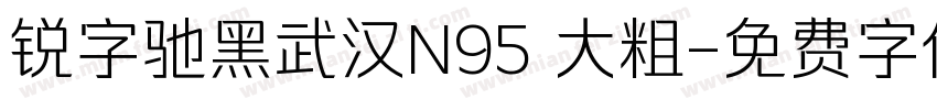 锐字驰黑武汉N95 大粗字体转换